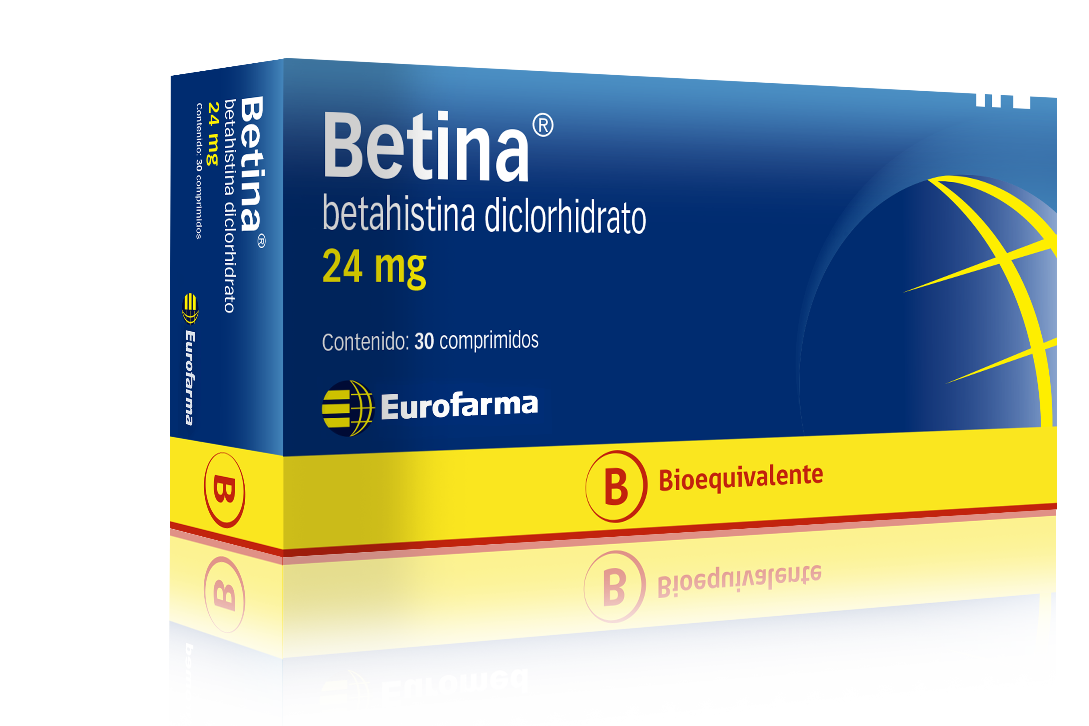 Betina (Betahistina Diclorhidrato) bioequivalente 24 mg.