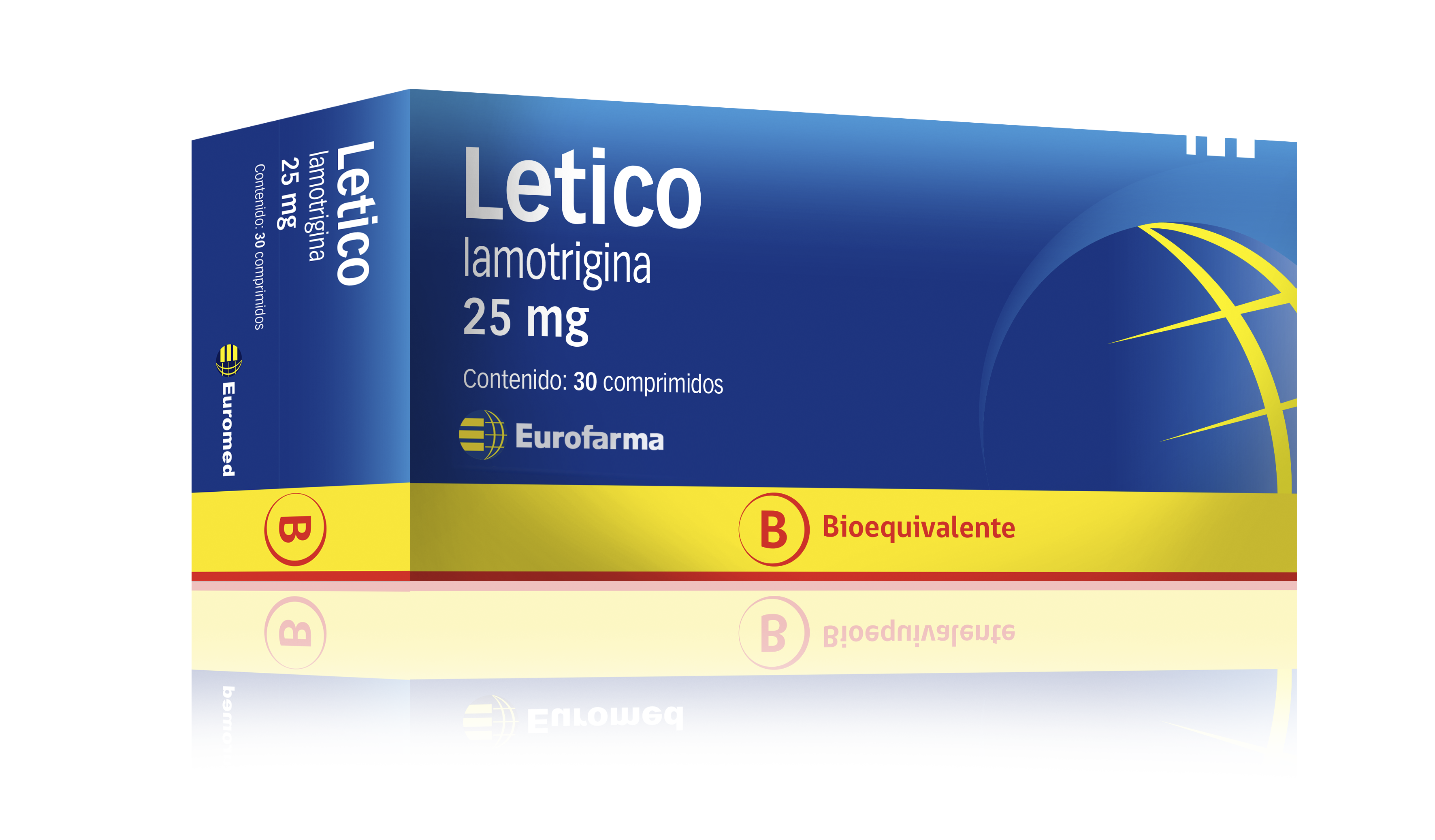 Letico 25 mg. (Lamotrigina) bioequivalente