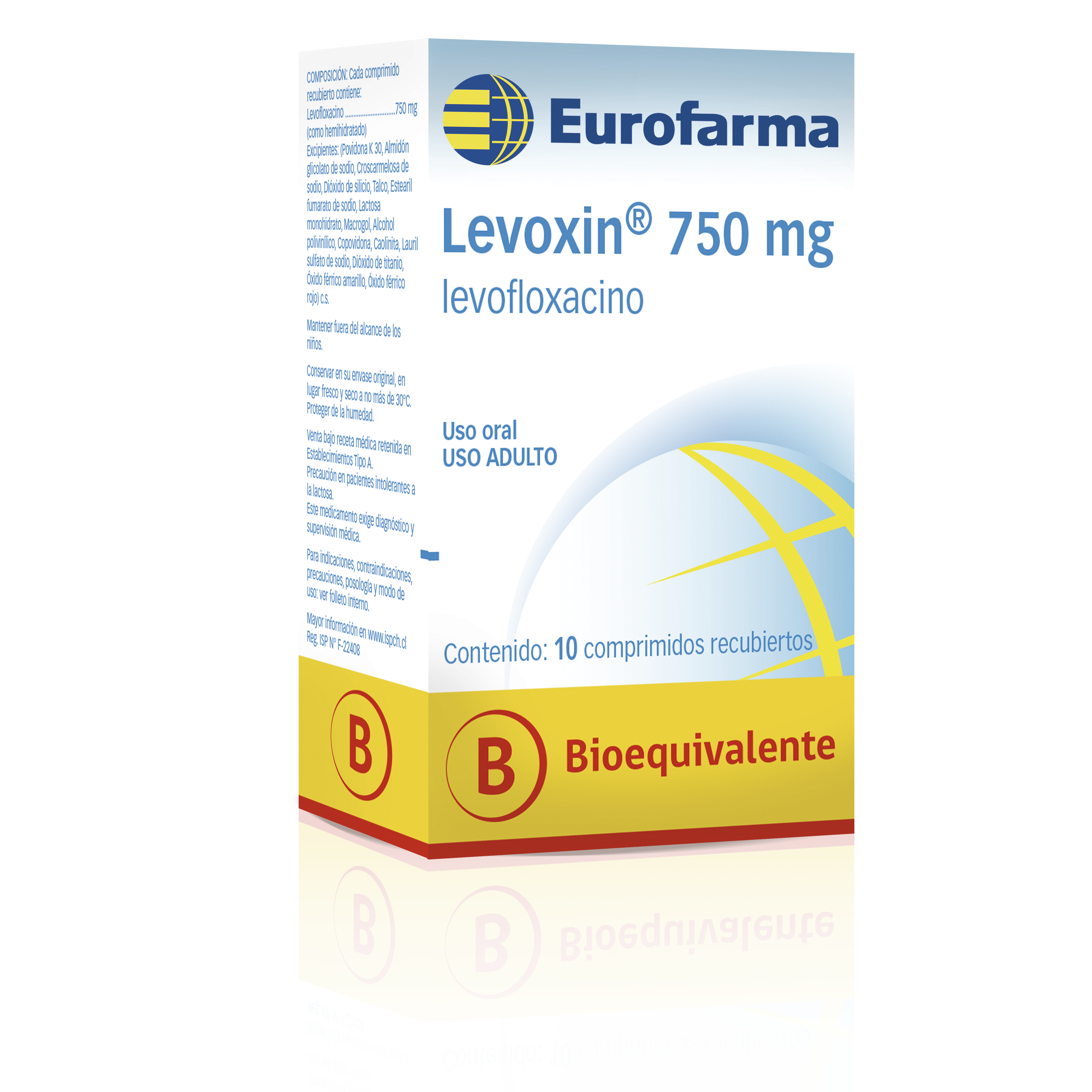 Levoxin 750 mg. (Levofloxacino) bioequivalente