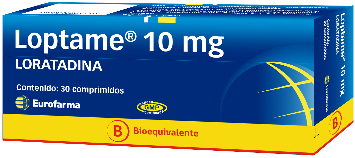 Loptame 10 mg. (Loratadina) bioequivalente